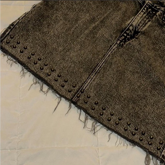 All Saints Charcoal Denim Mini Skirt - Picture 4 of 4